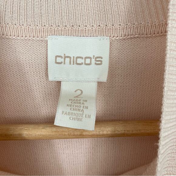 Chico’s Turtleneck Sweater With White Dress Shirt Tail Mature Classic Modest L - Picture 3 of 6